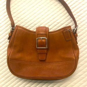 Coach Brown Leather Shoulder Handbag #F2S-7584
